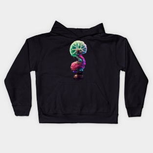 Ai generated image of a Ai brain Kids Hoodie